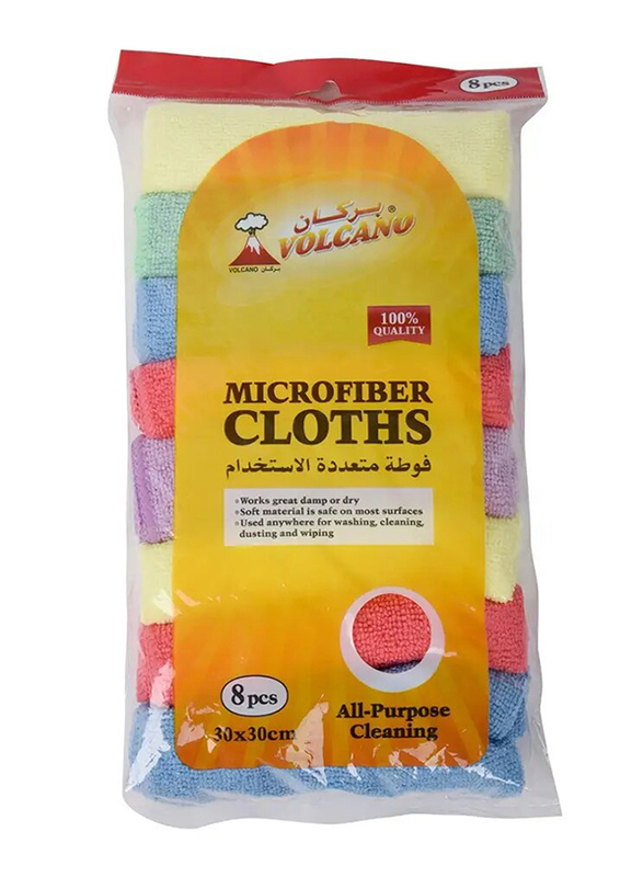 Volcano Microfiber Cloths, 8 Pieces