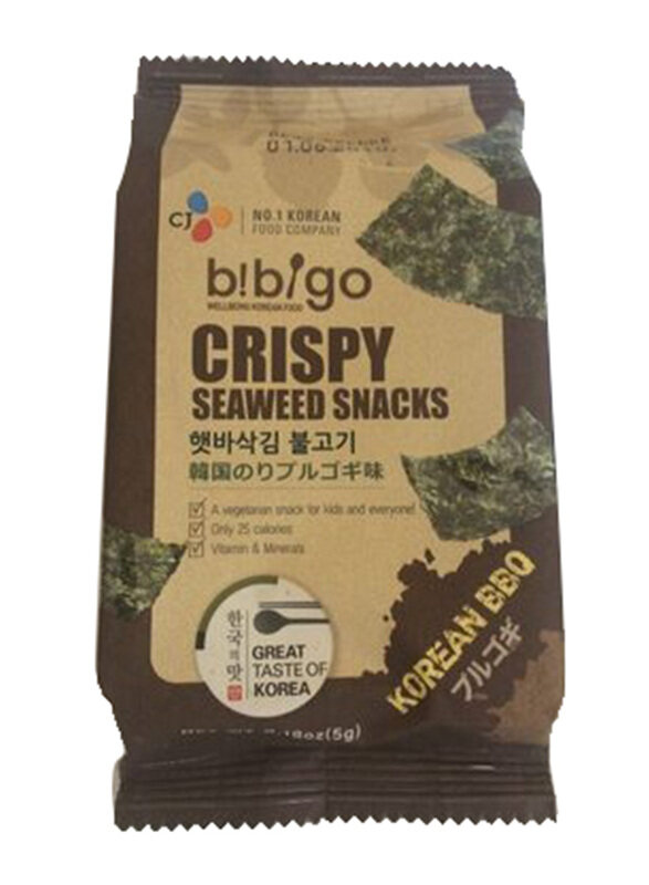 

Bibigo-cj Crispy Seaweed Korean BBQ Snacks, 5g