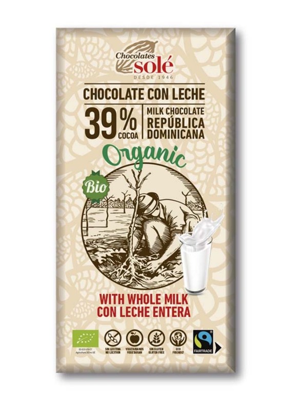 

Chocolates Sole Organic Milk Chocolate, 100g