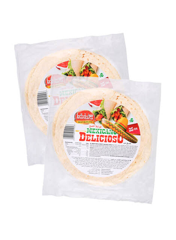 

Montana Wheat Flour Tortila, 25cm, 2 x 6 Pieces, 360g