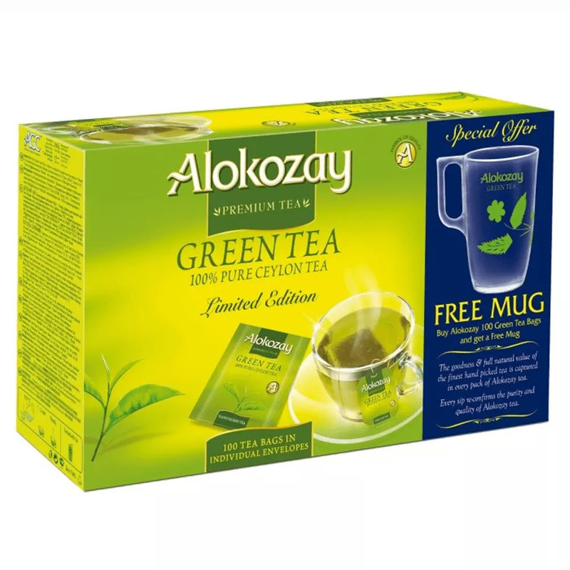 Alokozay Premium Green Tea, 100 Tea Bags