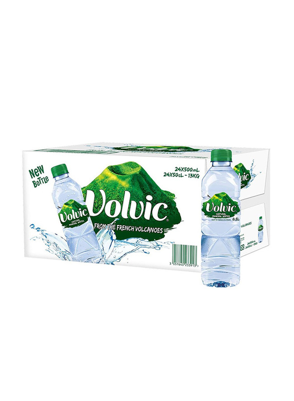Volvic Natural Mineral Water, 24 Bottle x 500ml