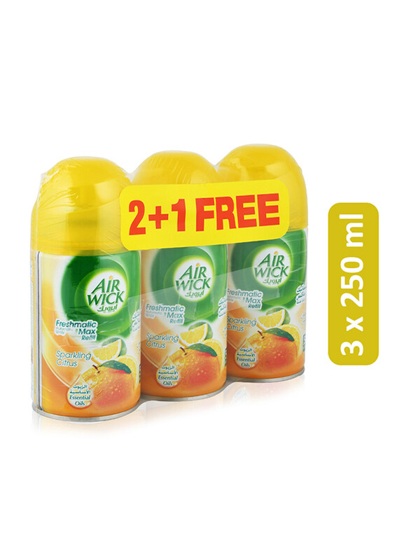 

Air Wick Freshmatic Sparkling Citrus Air Freshener, 3 x 250 ml