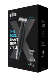 Braun Series X All-in-One Wet & Dry Tool with 5 Attachments, XT5100, Black/Silver