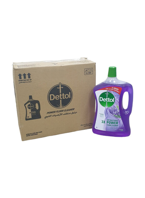 

Dettol 4 in 1 Floor Cleaner and Disinfectant Lavender, 4 x 3L