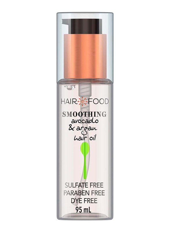 

Hair Food Sulfate Free Dye Free Smoothing Treatment Argan Oil and Avocado Hair Oil, 95ml