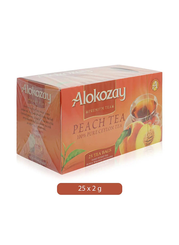 Alokozay Heat Seal Sachets Peach Tea Bags - 25 Bags