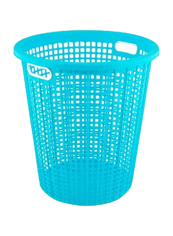 Welltex AG284 Round Laundry Basket with Cove - Blue