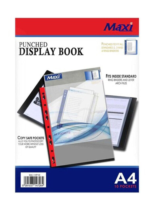 

Maxi 10 Pocket Display Book, A4 Size, Blue