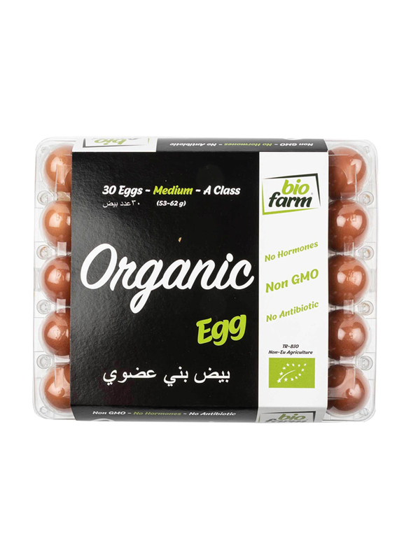 Bio Farm Organic Brown Medium Eggs, 30 Pieces