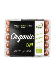 Bio Farm Organic Brown Medium Eggs, 30 Pieces