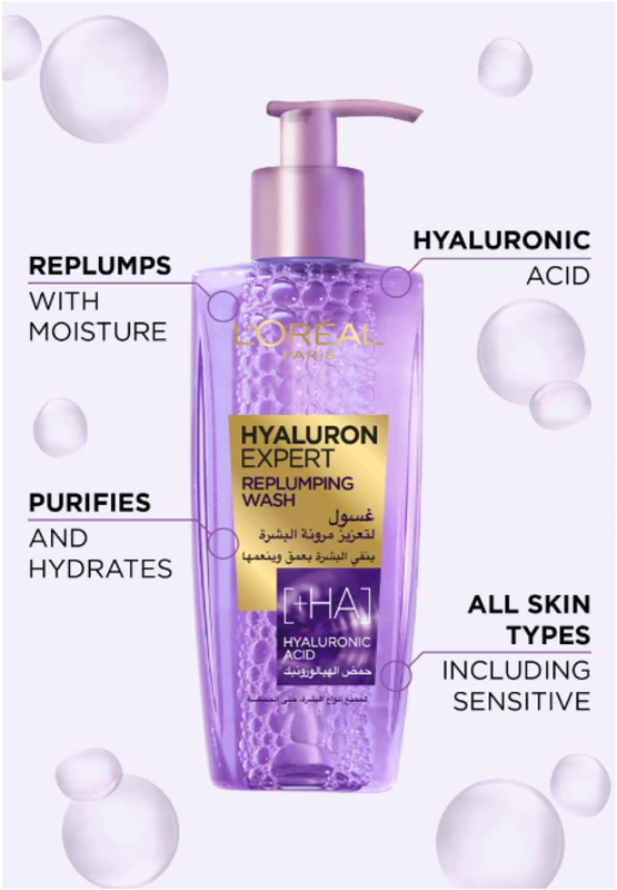 L'Oreal Paris Hyaluron Expert Replumping Face Wash, 200ml