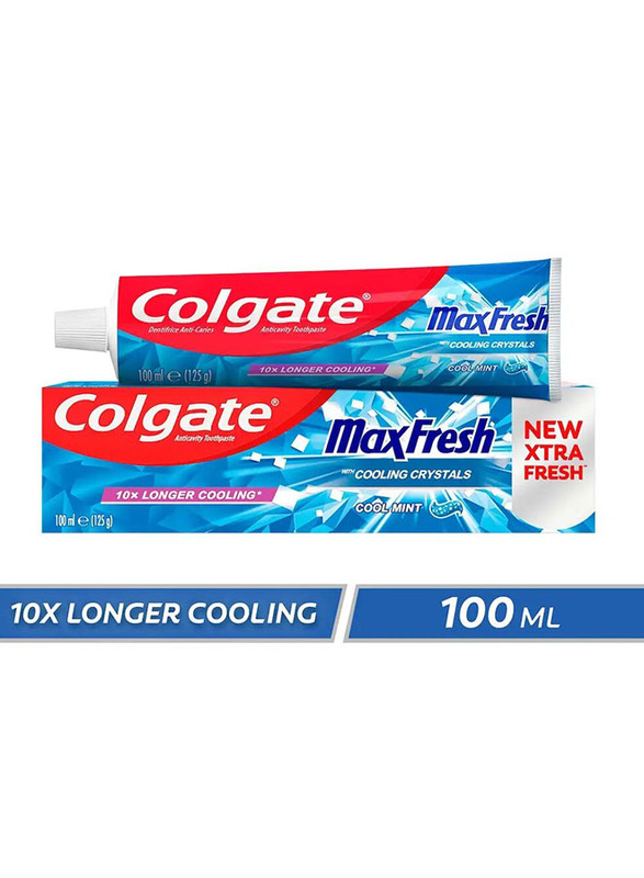 Colgate Max Fresh Toothpaste with Cooling Crystals, Cool Mint Gel Toothpaste - 100ml