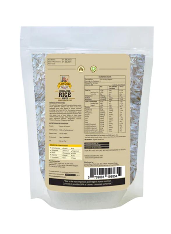 London Super Foods Himalayan Natural White Basmati Rice, 350g