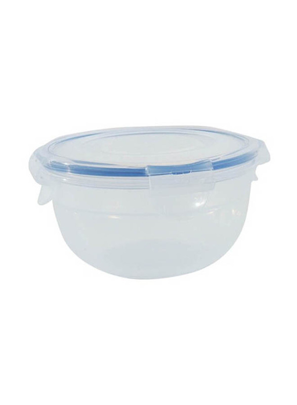 Lock & Lock Classic Round Plastic Food Container, HSM943, 480ml, Clear/Blue