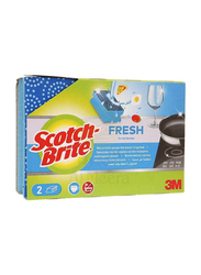 3m Scotch Brite Fresh Non-Scratch Nail Saver Scrub Sponge, 2 Pieces