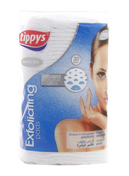 Tippys 3D Exfoliating Make Up Remover Pads, 40 Piece, White