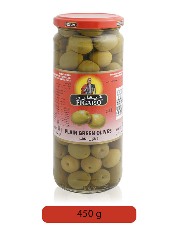 Figaro Plain Green Olives Pickles, 450g