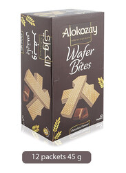 Alokozay Chocolate Flavor Wafer Bites, 12 x 45g