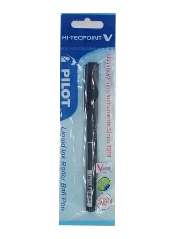 Pilot V7 Hi-Tec Point Roller Ball Pen, Black, 0.7mm