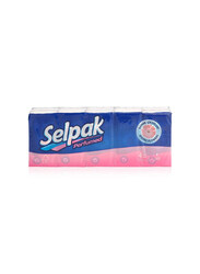 Selpak Perfumed Disposable Pocket Wipes - 4 x 10 Pieces