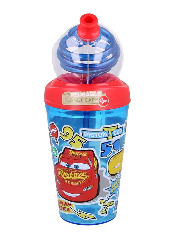 

Stor Looping Cars Tumbler, 420ml, Blue