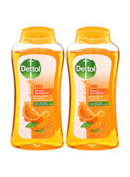 Dettol Zing Shower Gel, 2 x 250ml