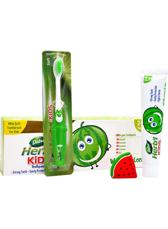 Dabur Toothpaste for Children Watermelon Brush with Eraser, 150g