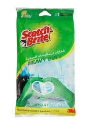 3M Scotch Brite Multipurpose Heavy Duty Household Gloves, Blue, Small