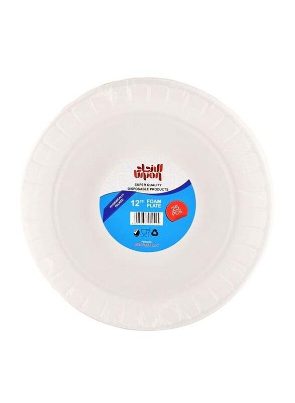 

Union 12 inch Disposable Foam Plate, 25 Pieces