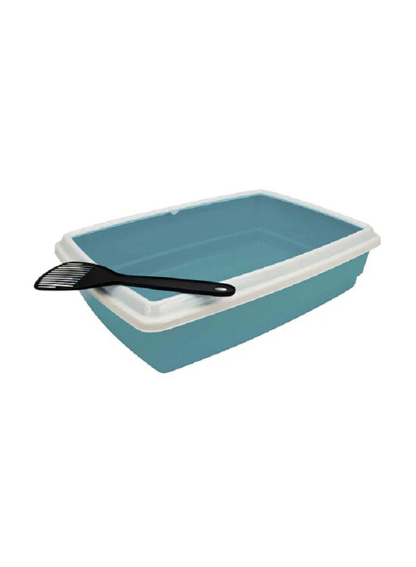 

Agrobiothers Cat Litter Tray And Rim with Scoop, Blue