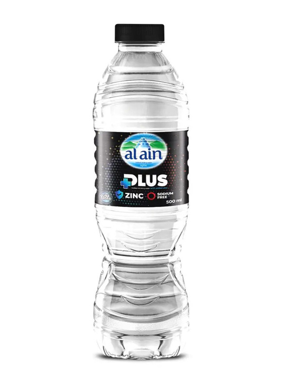 Al Ain Plus Bottled Drinking Water with Added Zinc, 6 x 500ml