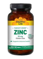 Country Life Zinc Tablets, 50mg, 2520, 90 Tablets