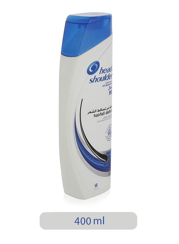 Head & Shoulders Hairfall Defense Anti-Dandruff Shampoo for Men for Damaged Hair, 400ml