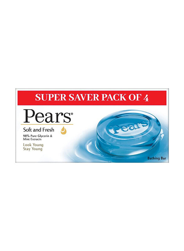 

Pears Soft & Fresh Bathing Bar, 4 x 125gm
