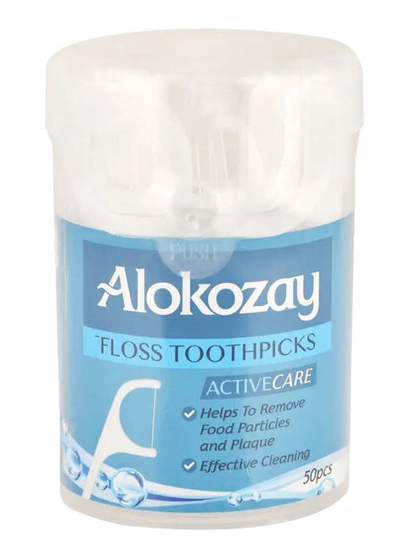 Alokozay Dental Floss Toothpicks, 6 x 24 x 50 Pieces