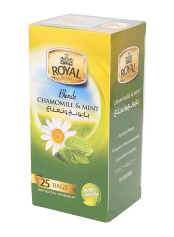 

Royal Herbs Blends Camomile & Mint Black Tea Bags - 25 x 1.5g