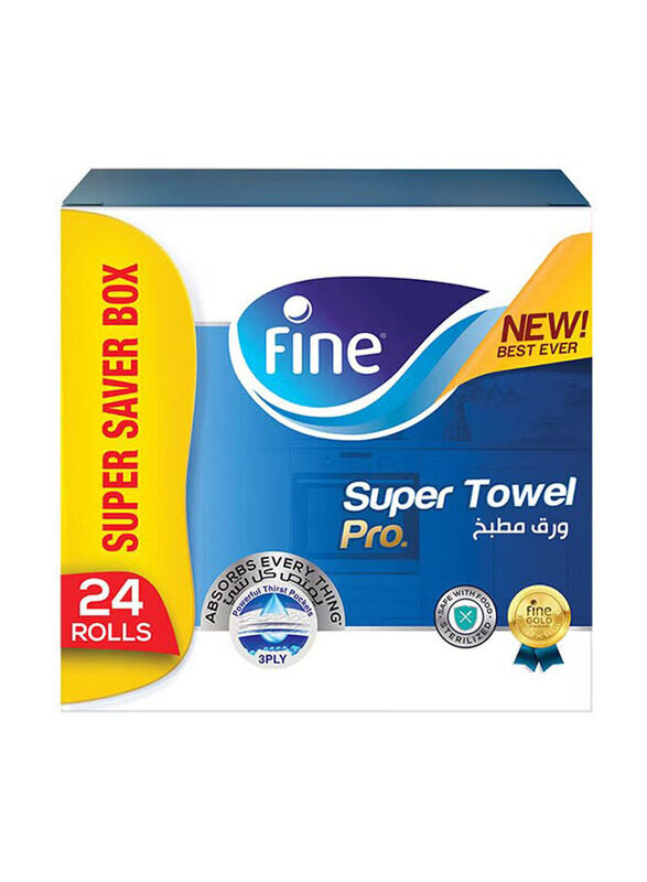 

Fine Super Towel Pro, 3 Ply x 24 Rolls