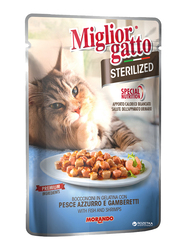 Miglior Gatto Sterilized with Fish and Shrimps Wet Cat Food, 85 grams