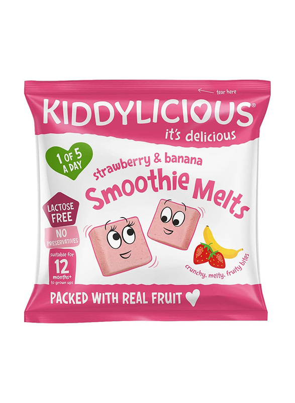 Kiddylicious Smoothie Melts Strawberry & Banana Infant Snacks, 12months+, 6g