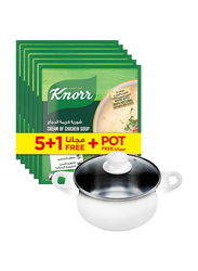 Knorr Cream of chicken Soup, 6 x 65g + Pot, 7 Pieces