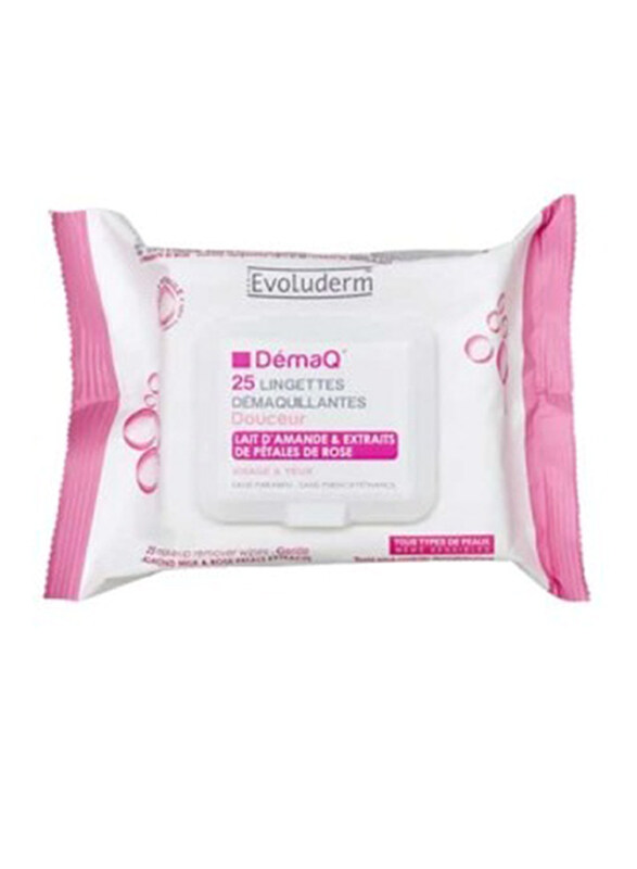 

Evoluderm Make Up Remover Wipes for All Skin Types, 25 Pieces