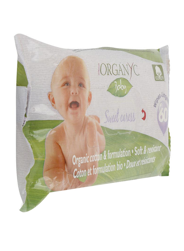 

Organyc 60 Wipes Cotton Sweet Caress Baby Wipes for Babies