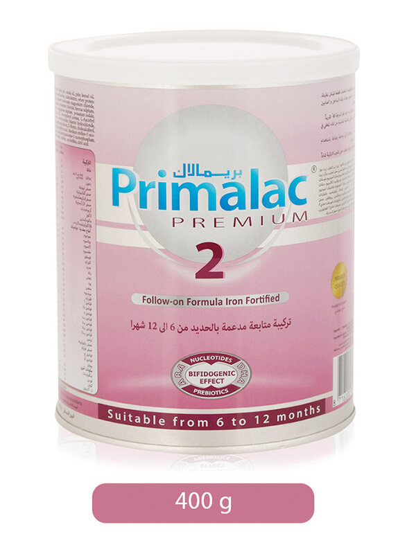 

Primalac Premium 2 Follow-On Iron Fortified Formula Milk, 6 Months-1 Year, 400g
