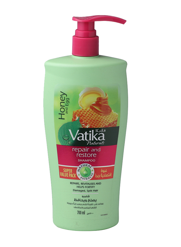 Vatika Repair & Restore Shampoo for Damaged Hair, 600ml