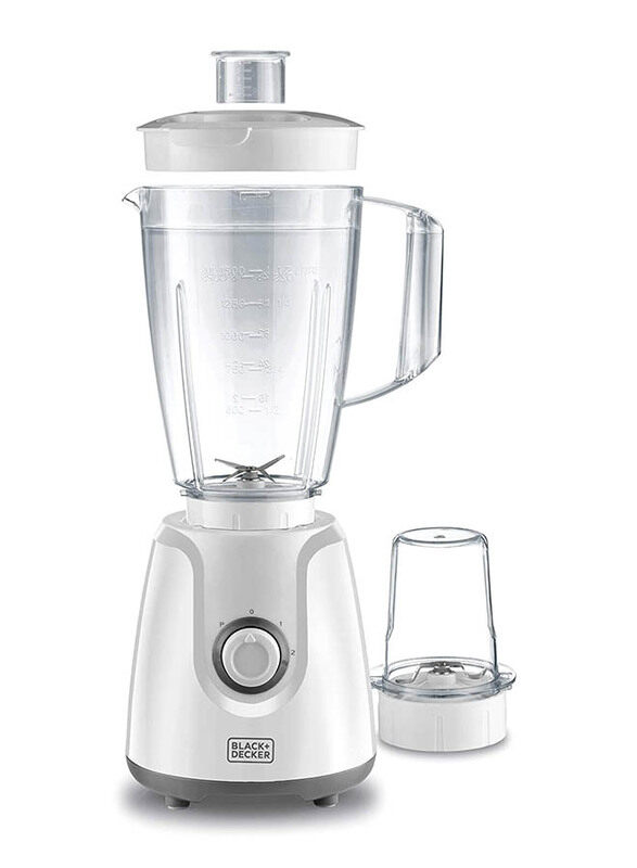 

Black+Decker 1.5L Blender with Grinder Mill, 400W, Bx4030-B5, White