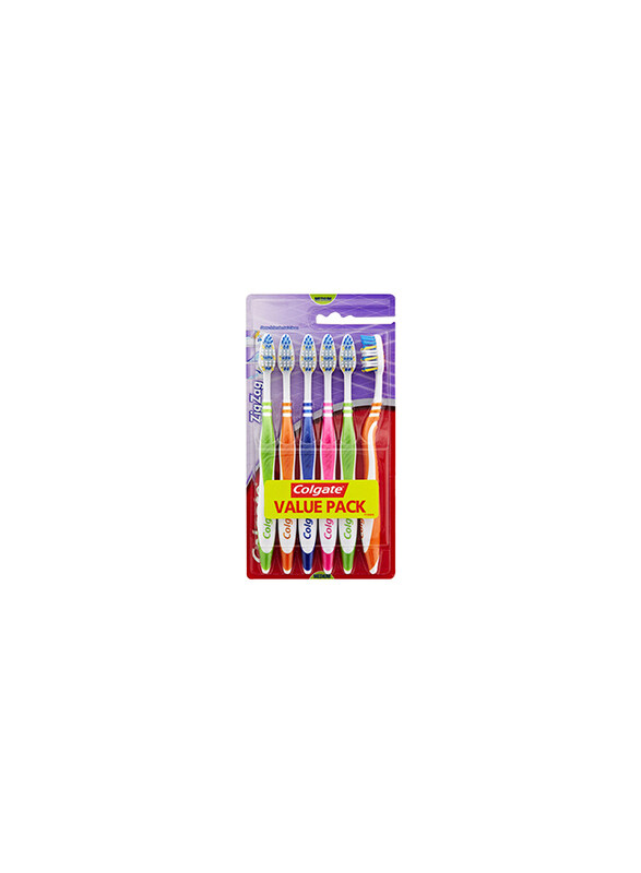 

Colgate Zigzag Flexible Medium Toothbrush Value Pack, 6 Pieces
