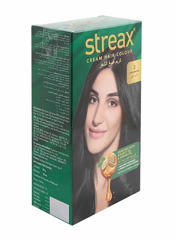 Streax Cream Hair Colour, 100g, 3 Dark Brown