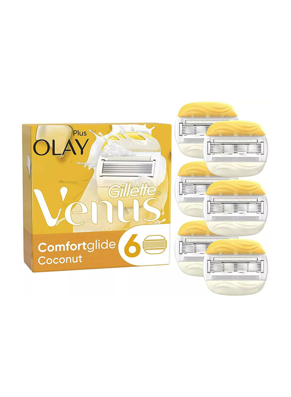 

Gillette Venus plus Olay Coconut Razor Blades, 6 Pieces