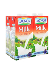 Lacnor Essentials Full Cream Milk - 4 x 1 Ltr